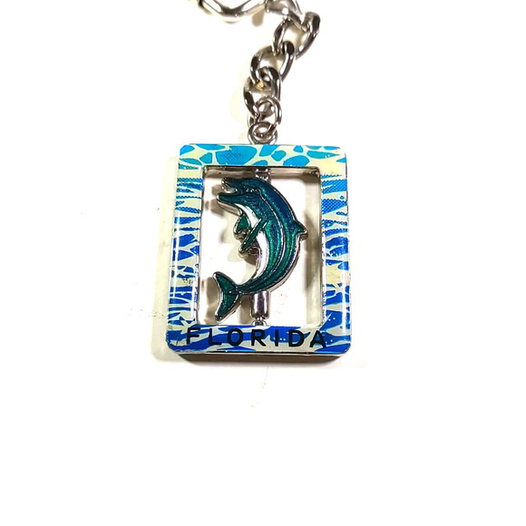 Florida Dolphins Spinner Keychain - Picture 5 of 9